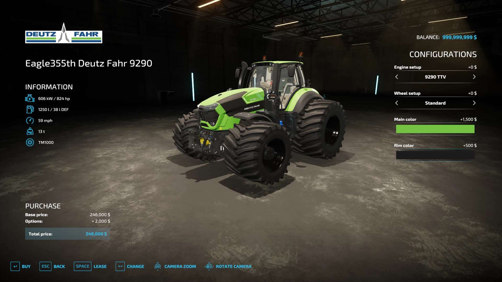 Eagle355th Deutz Fahr 9290 Tractor V1000 Fs22 Mod Farming Simulator 22 Mod 2327